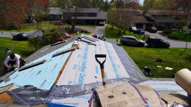 TopLine Roofing displaying the process of installing shingle