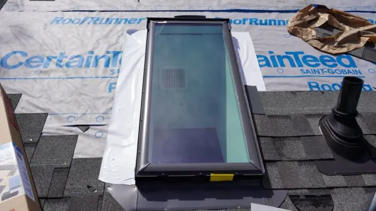 Installation of skylight by TopLine Roofing